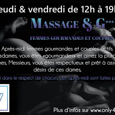 Après-midi gang bang & massages - dj live à partir de 19h le Jeudi 19 Février 26 - 2500