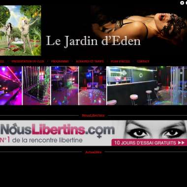 Club échangiste le jardin eden